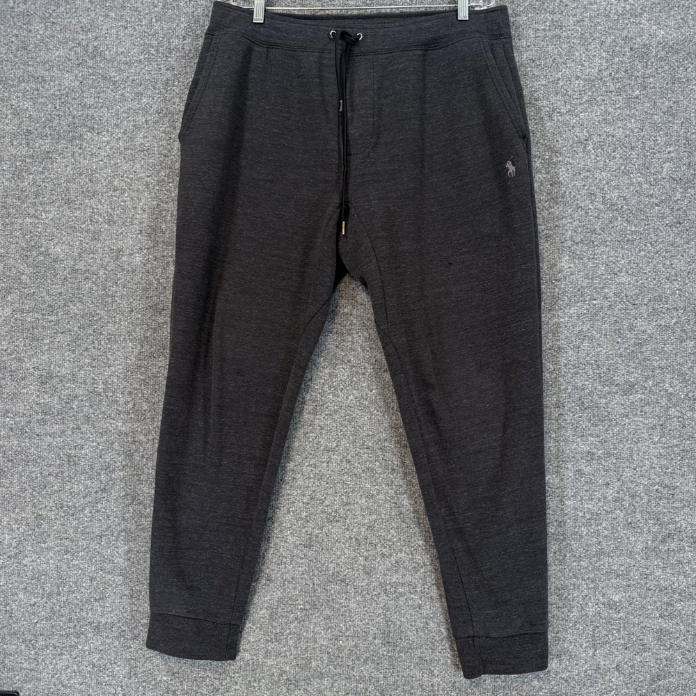 Polo Ralph Lauren Joggers Mens XL Gray Heathered Tapered Sweatpants Lounge
